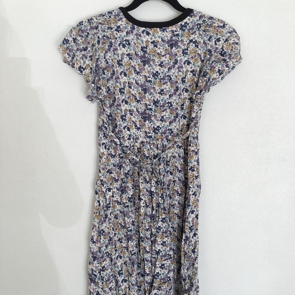 Zara Basic Spring Summer Floral V-neck Dress - Picture 5 of 8